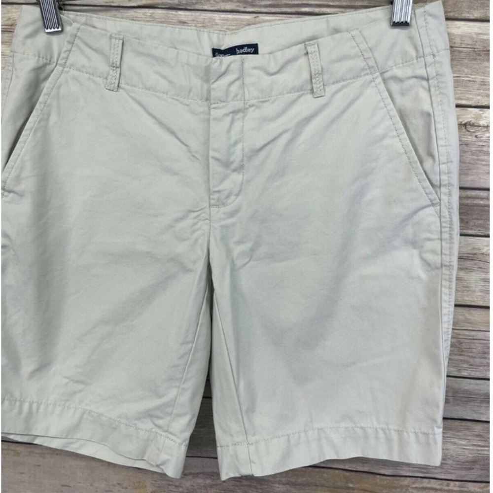 Gap Size 6 Hadley Shorts Flat Front Bermudas Khakis Chinos Beige Basic Staple